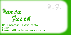 marta fuith business card